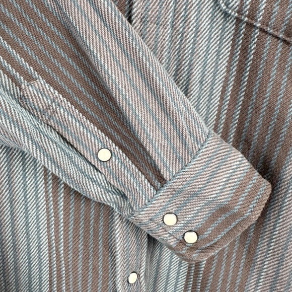 OUTERKNOWN LONG SLEEVE BUTTON UP STRIPED SHIRT - Picture 6 of 9